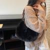 Autumn Winter Women's Plush Handbag Shoulder Underarm Bag