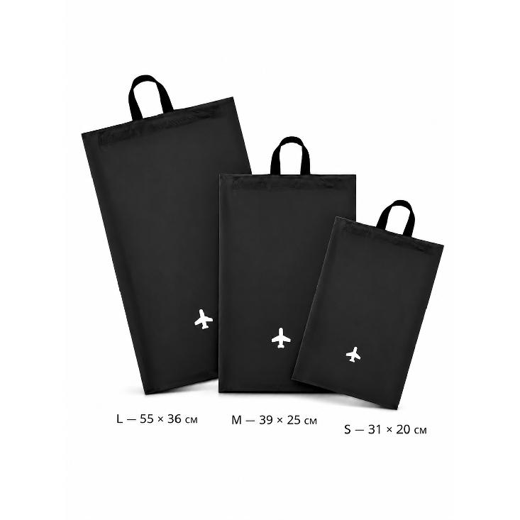 3PCS Waterproof Nylon Travel Storage Bag With Zipper Handle For Wet Swimsuit Clothes Toiletries Laundry Bedroom Closet Organization Use