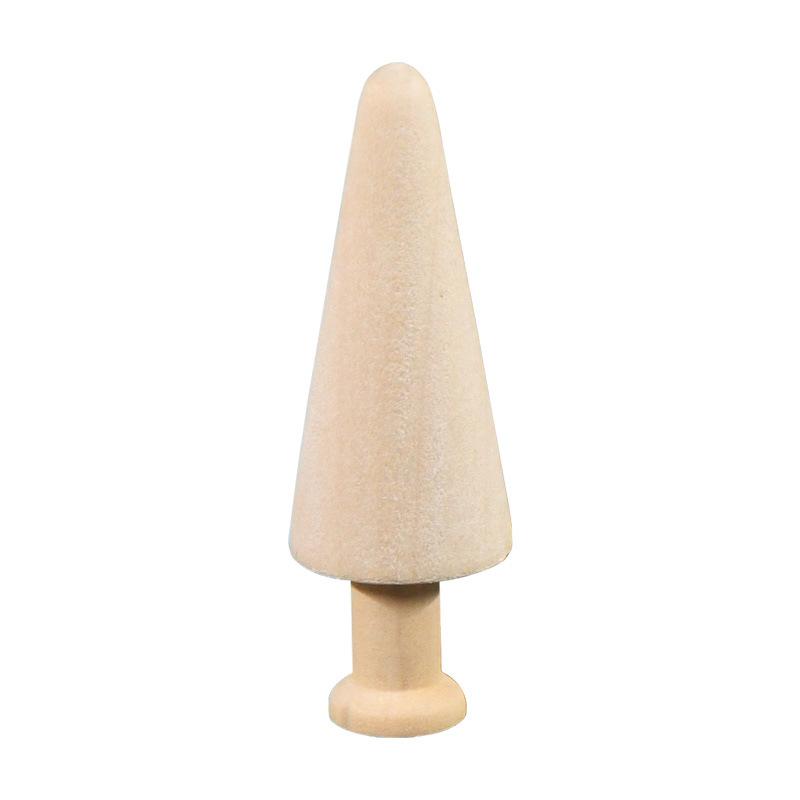 Unfinished Wooden Miniature Tree Painted Crafts Peg Dolls Wood Ornaments DIY Round Corners Kids Toy Mushroom Ornaments