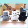 Adorable Plush Lucky Cat Keychain Soft Stuffed Toy For Bags And Keys