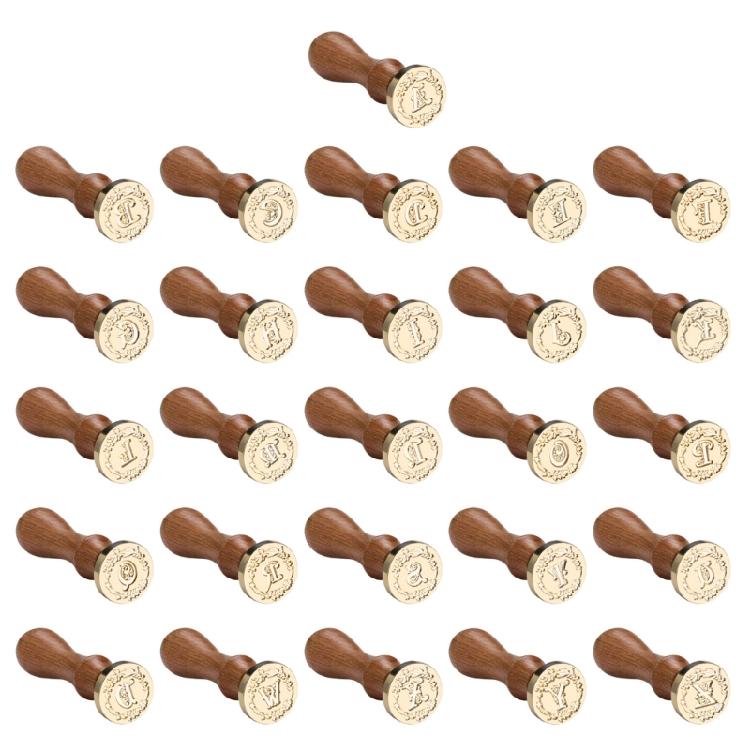 Buchstabenstempelkopf und Holzgriff-Set für Siegelbriefumschläge, Siegelstempelwerkzeug für Scrapbooking-Verzierungen