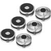 Audio-Technica AT6099a Record Player Insulators/Speaker Spikes, Machined Stainless Steel, High-Density Urethane, SlimeFlex, Set of 6, Silver