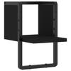 VidaXL Wall Shelf with Bar Black 20x25x30 Cm 836273