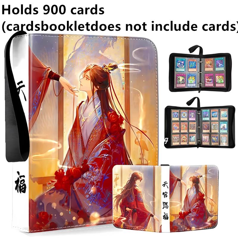 400 szt./900 szt. Album na karty Książka Anime Błogosławieństwo Niebiańskich Urzędników Kolekcja Kart Zamek na Zamki Binder na Karty Kolekcjonerskie Prezent dla Dzieci