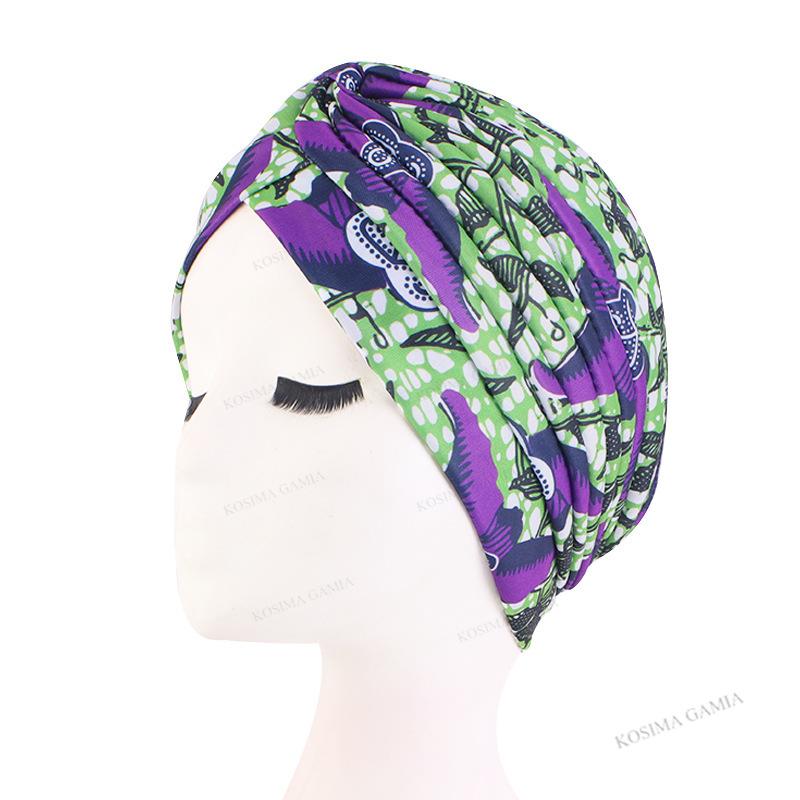 Colorful Muslim Women Inner Hijab Instant Turban Cap Printed Knot Headscarf For Hair Loss Islamic Fashion Under Scarf