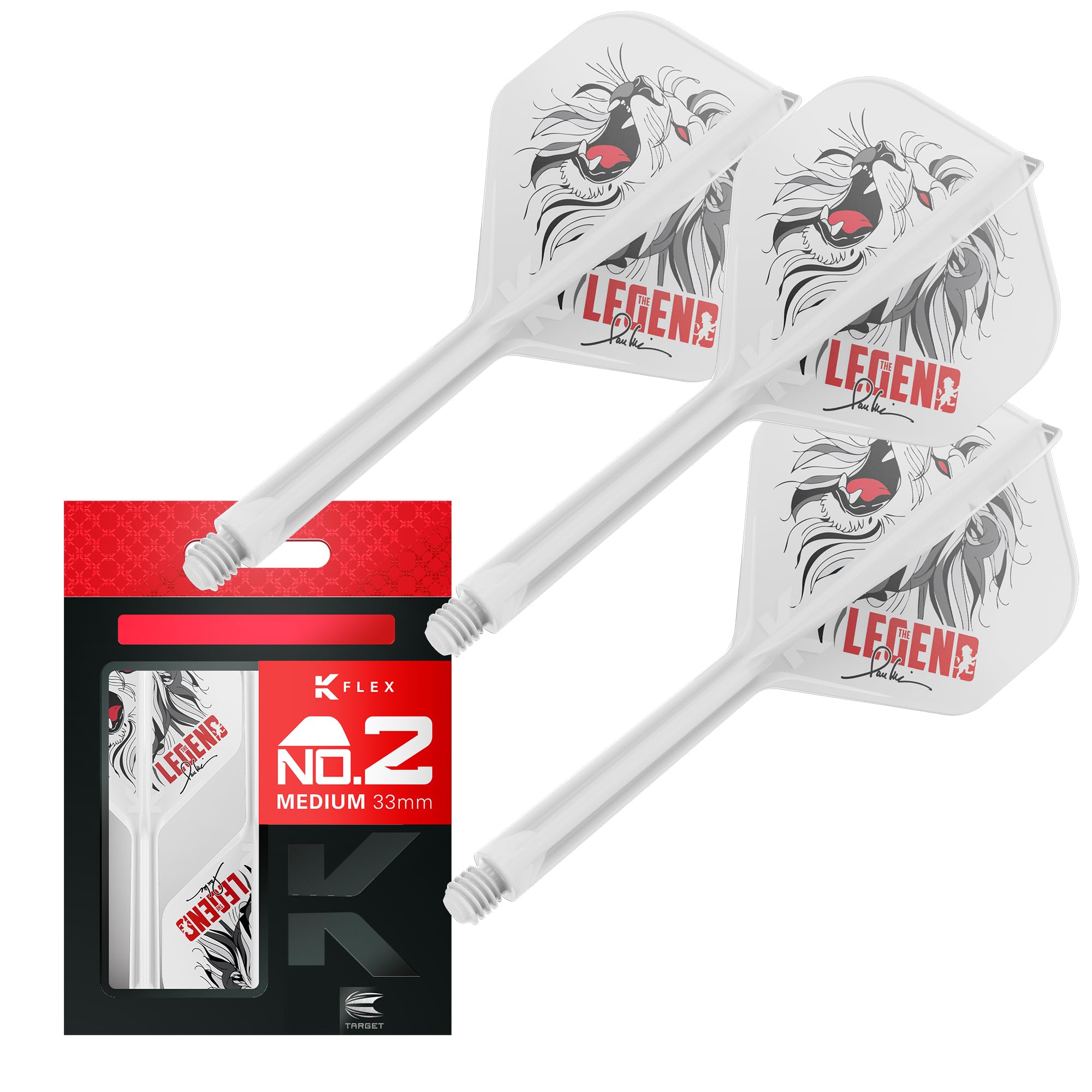 Target Japan THE LEGEND FLIGHT PAUL Набор аксессуаров для дартса Lion Pack THE K-FLEX K-Flex LIM, Дизайн, 3, (K-FLEX LEGEND) (33мм стандартный) белый