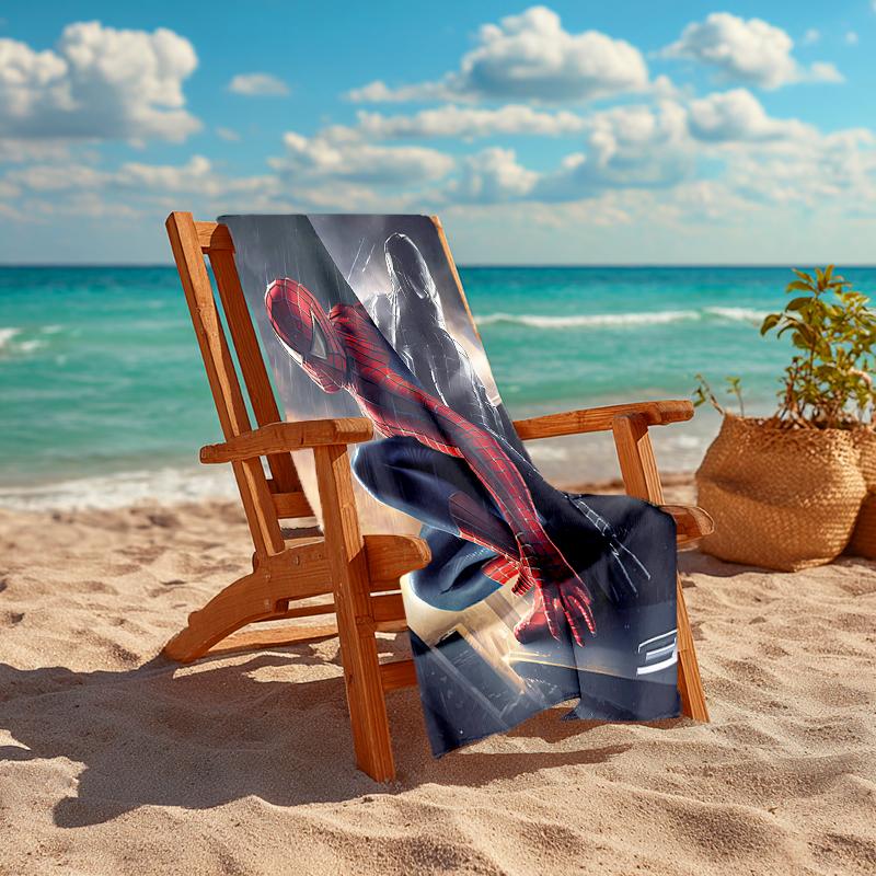 1Pc Spiderman Dual Identity Beach Towel, Quick Dry, Multi-Use for Beach Pool Gym Yoga Home Travel, Christmas, Halloween, Xmas Gift M928465