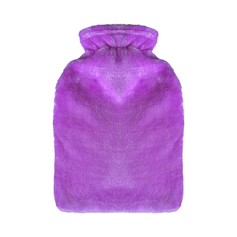 Coral Fleece Faux Rabbit Fur Coat Hot Water Bottle: Explosion-Proof Thickened Winter Hand & Foot Warmer.