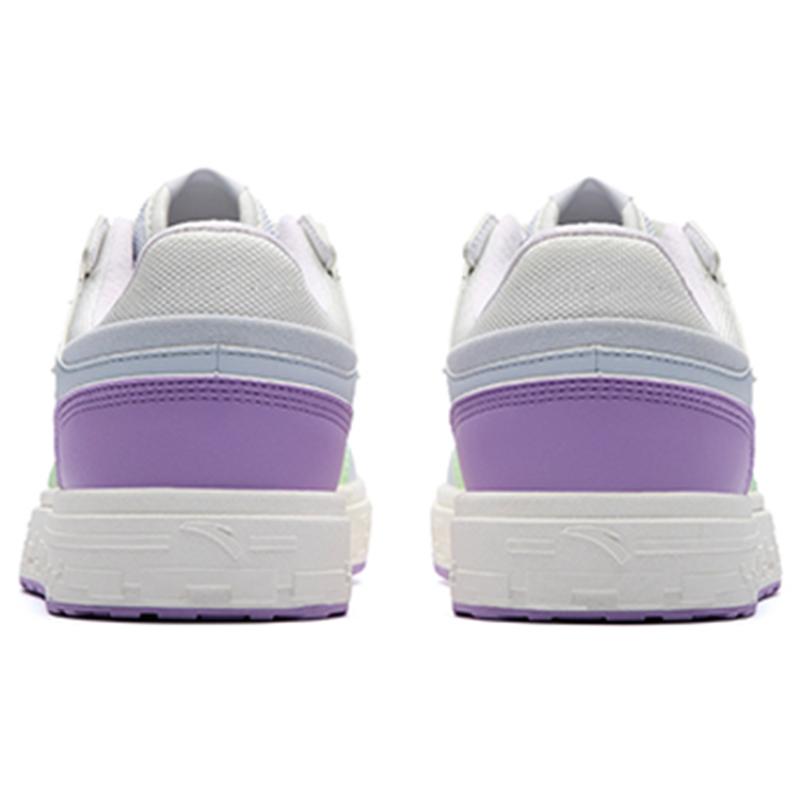 Anta Wear resistant And Lightweight Low Top Skateboard Shoes Women's White Blue Purple Sneakers 122238066-5