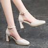 Fashion 2025 New Vintage High Heel Women Mary Jane Shoes Fashion Square Toe Patent Leather Shoes Party Dress Ladies Pumps