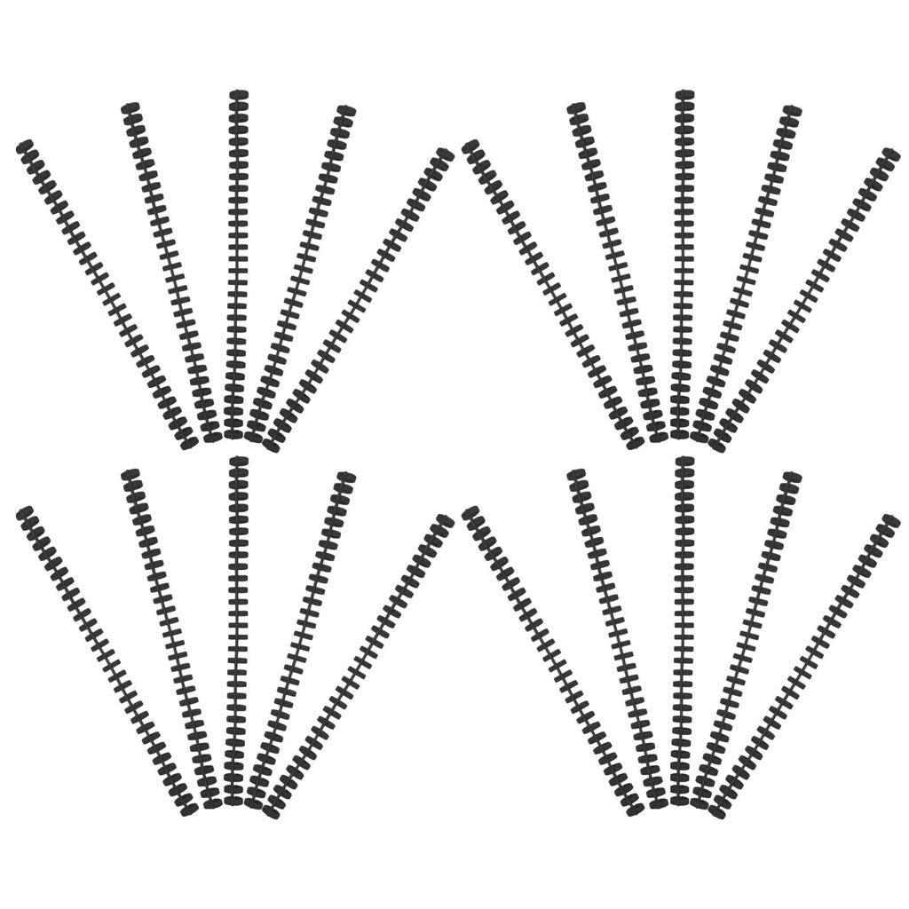 20Pcs Plastic Binding Coils 30 Hole Round Design Loose Leaf Notebook Rings for DIY School Office Report Presentation Binding