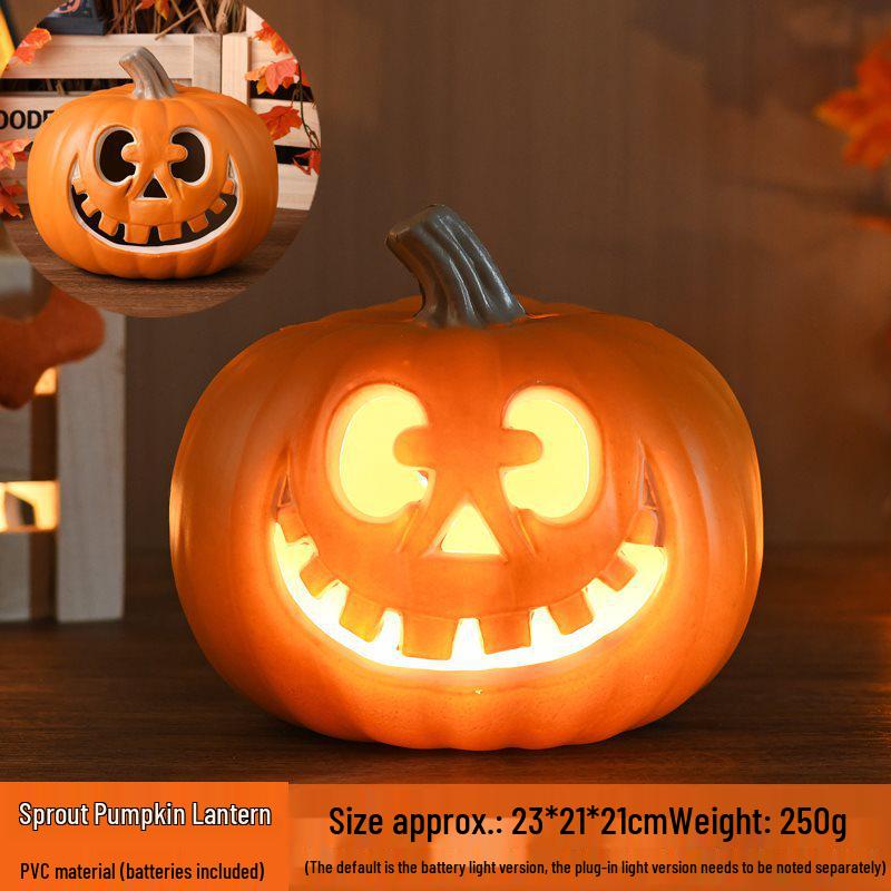 Halloween Light-Up Hollow Pumpkin Lantern for Outdoor Decor