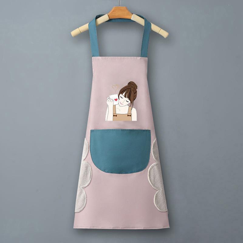 Vodotěsná roztomilá zástěra na vaření v japonském stylu – stíratelná a odolná vůči oleji pro ženy