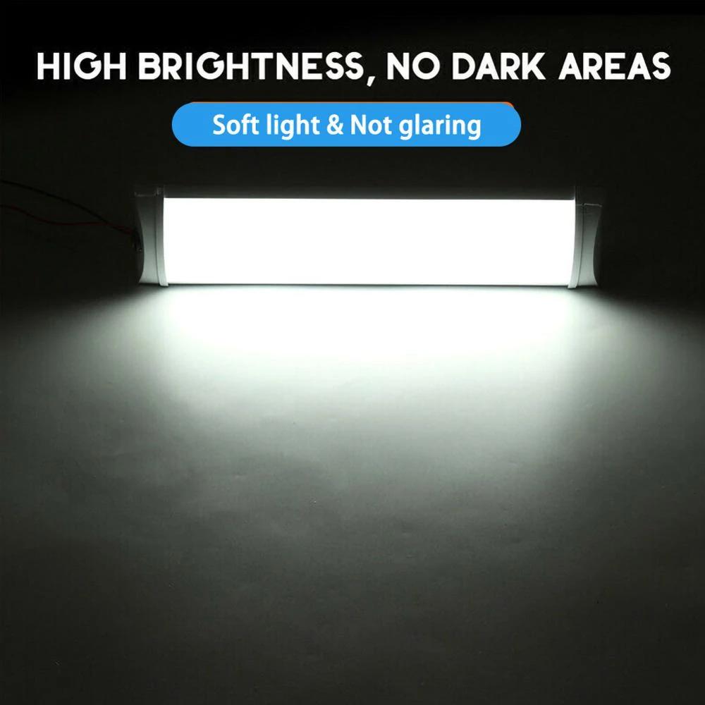 12V 24V Truck Caravan RV Trailer Dome Roof Car LED Interior Light Bright Ceiling Universal Reading Easy Install Boat Motorhome