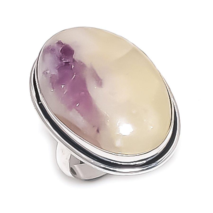 

Каммерерит Драгоценный камень Ювелирное изделие из стерлингового серебра 925 пробы Кольцо Размер 8