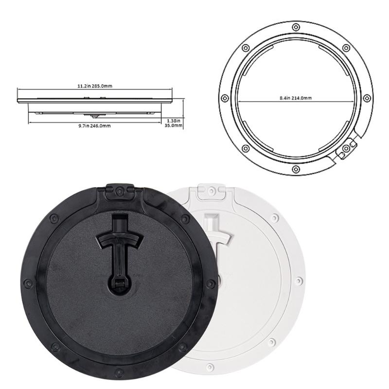 8.4-inch Marine Non-Slip Round Inspection Deck Plate for Hatch Water Tight for Outdoor Installations Quality ABS Made