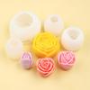 1Pcs Handmade Scented Candle Plaster Resin Molds Diy Flowers Tulip Rose Silicone Mold Cookies Chocolate Candy Baking Tool