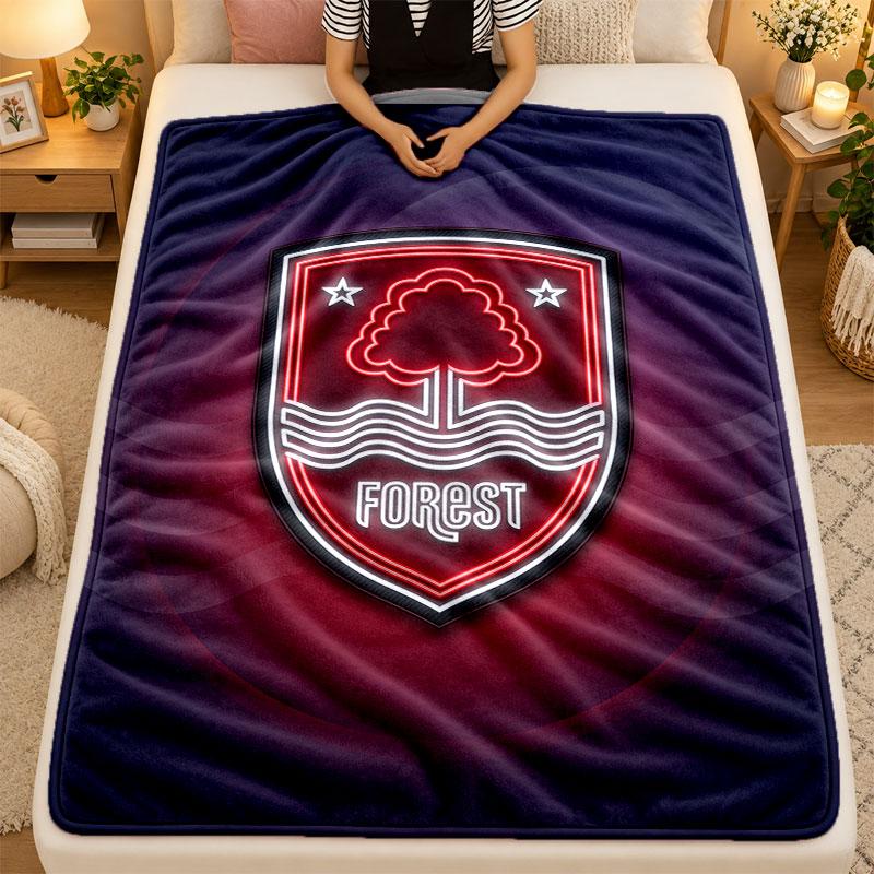 Flannel BlanketNottingham Forest Football Warm Soft Throw Blanket for Indoor Sofa Bed Living Room Use