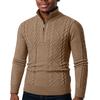 Men's Half Zipper Pullover Casual Knitted Base Shirt
