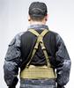 Tactical MOLLE Padded Waist Belt with Y-Shaped Suspenders 600D Heavy Duty Battle Belt Support Combat Load Carrier for Airsoft Hunting