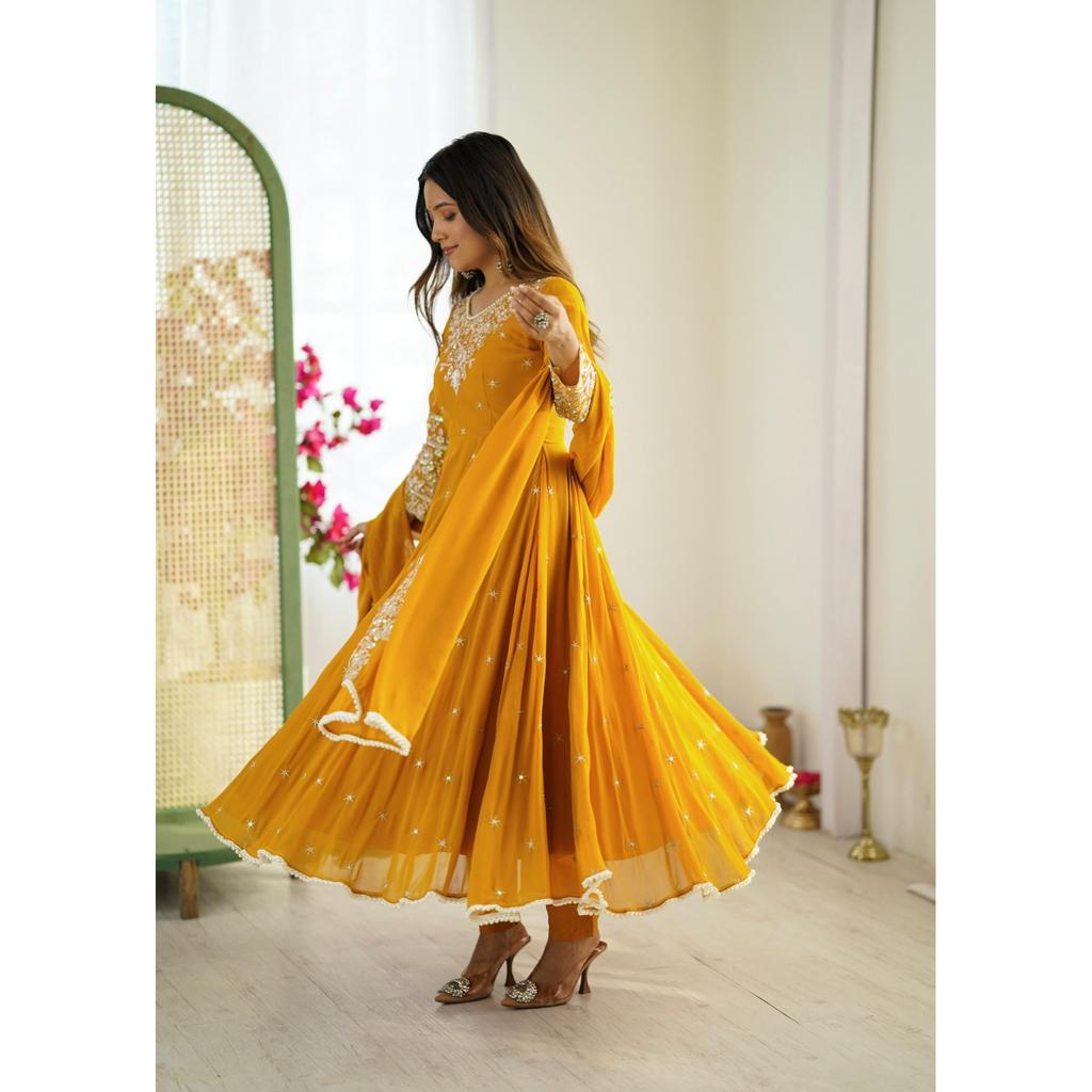 Designer Pakistanisches Anarkali Gown Anzug Kleid Indisches Hochzeitskleidung Salwar Kameez