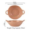 Ceramic Salad Bowl with Handle Binaural Bowl Irregular Ceramic Kitchen Soup Noodles Dessert Salad Bowl Heat-resistant Design 1PC