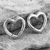 Giga 1/2Pcs 6mm Heart Shape Ear Weights Hanger Stainless Steel Body Jewelry Piercing Earring Gauges Earlobe Stretcher Fashion