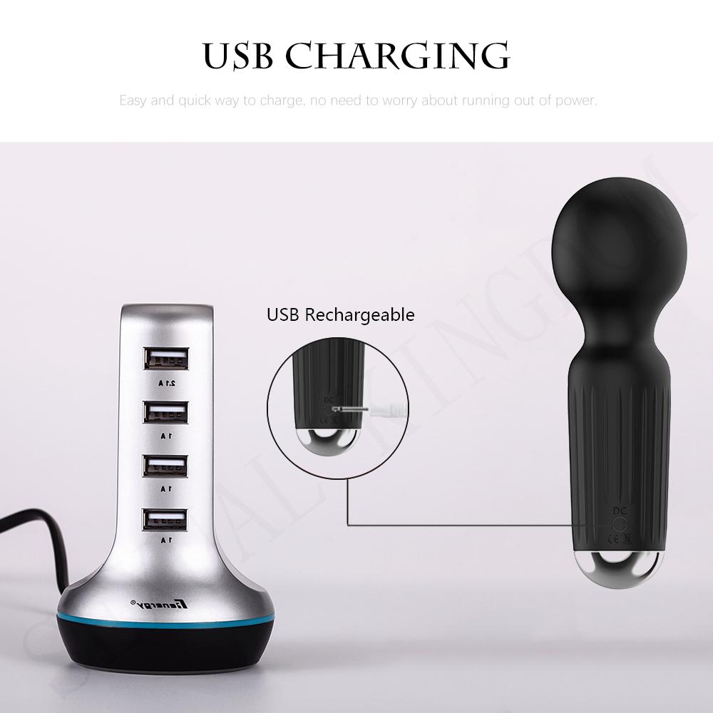 20 Modes Strong Motor Vibrators Mini Av Wand Small Portable Sticks G-spot Clitoral Stimulator Female Masturbator Adult Sex Toys