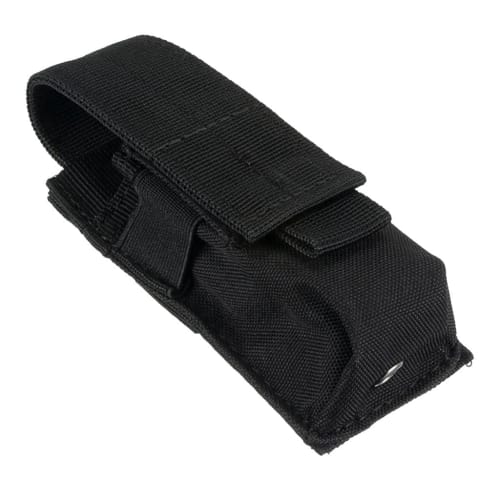 No-Brand Tactical Military Flashlight Torch Belt Holster Holder Case Pouch Available In 5 Colors - Black