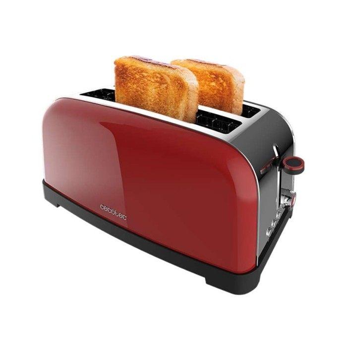 Cecotec Grille-pain Vertical Toastin Time 1500 Rouge Lite
