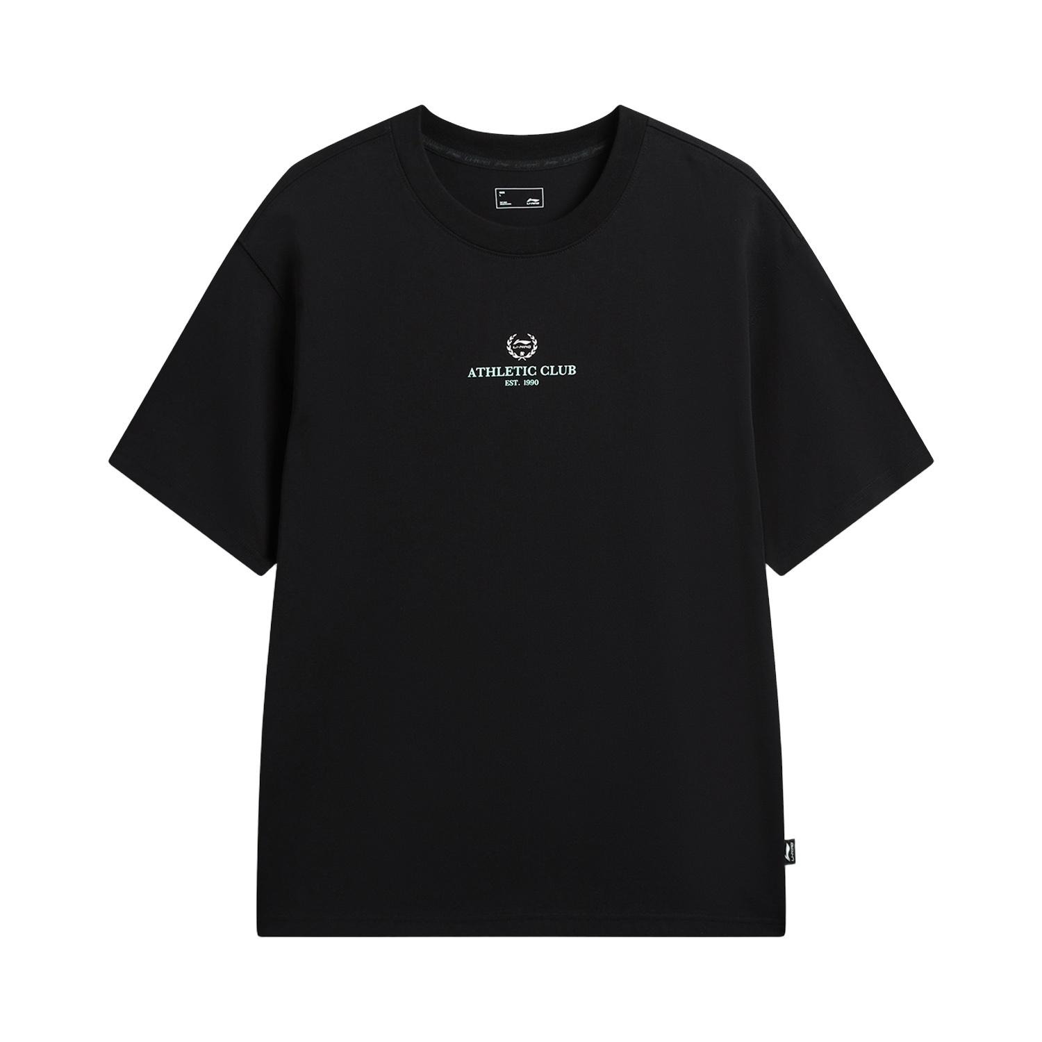 Li-Ning Quick-Dry Cool Loose Round Neck Letter T-Shirt Men tops AHSW285-3 S