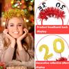 Sequin 2025 Happy New Year Headband Plastic Crown Hair Hoop Christmas Headpiece Christmas Supplies Letter