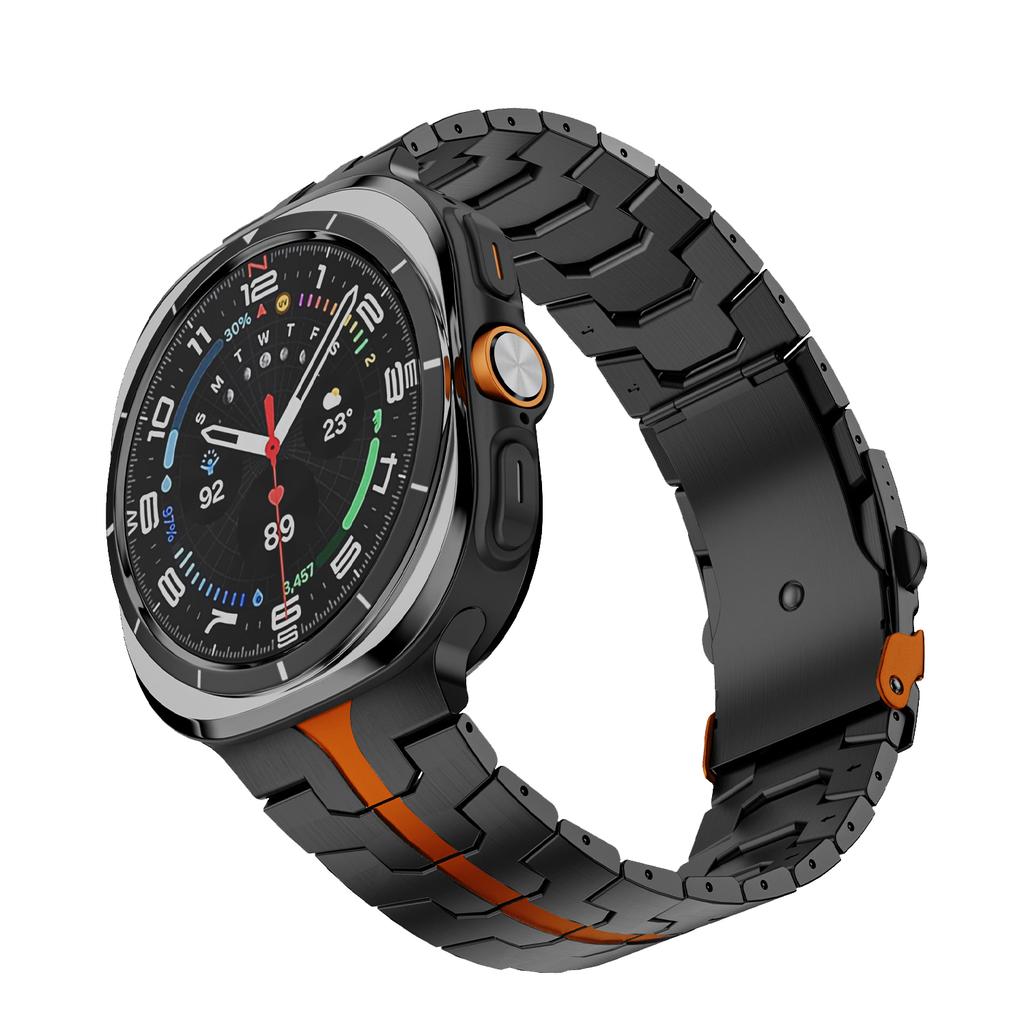 For Samsung Galaxy Watch Ultra (2025) 47mm/Watch Ultra 47mm Stainless Steel Watch Band Folding Buckle Wrist Strap