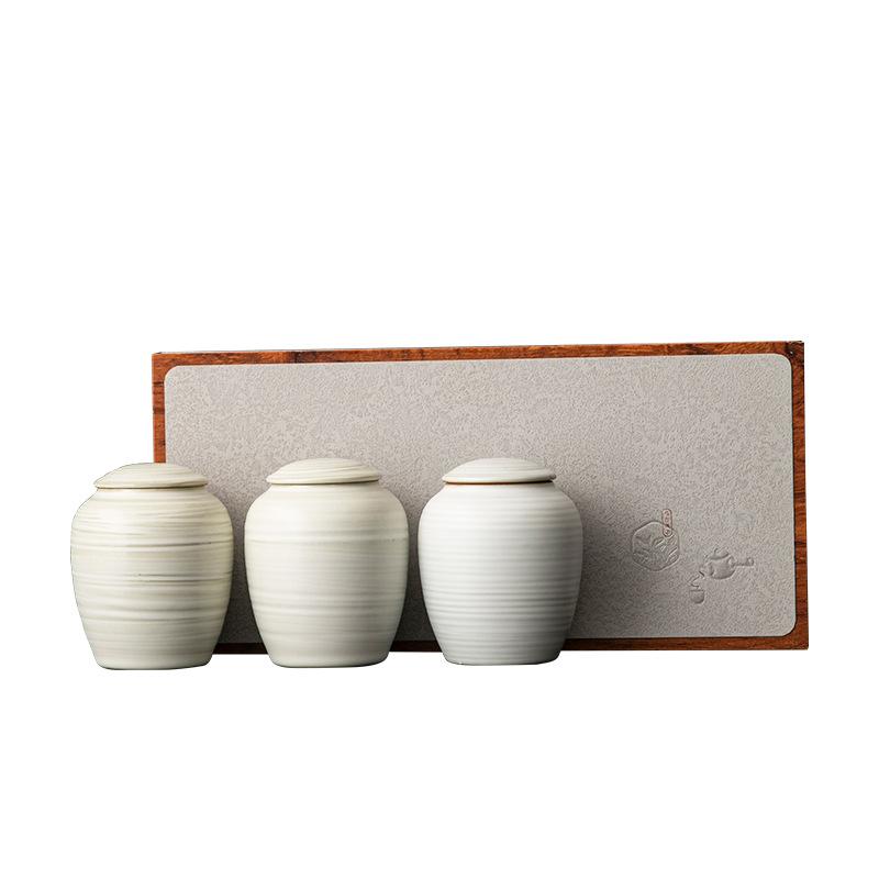Retro ceramic tea can, small can, high-end boutique tea packaging gift box, sealed tea can gift box