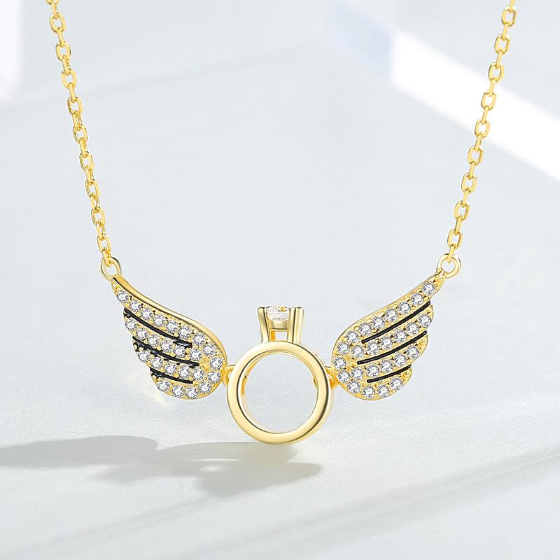 

Танциз S925 стерлингового серебра Роскошное индивидуальное ожерелье с подвеской женское классическое ожерелье прилива золотой