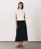 Aesmoeo Selina Slit Banding Skirt (Black)