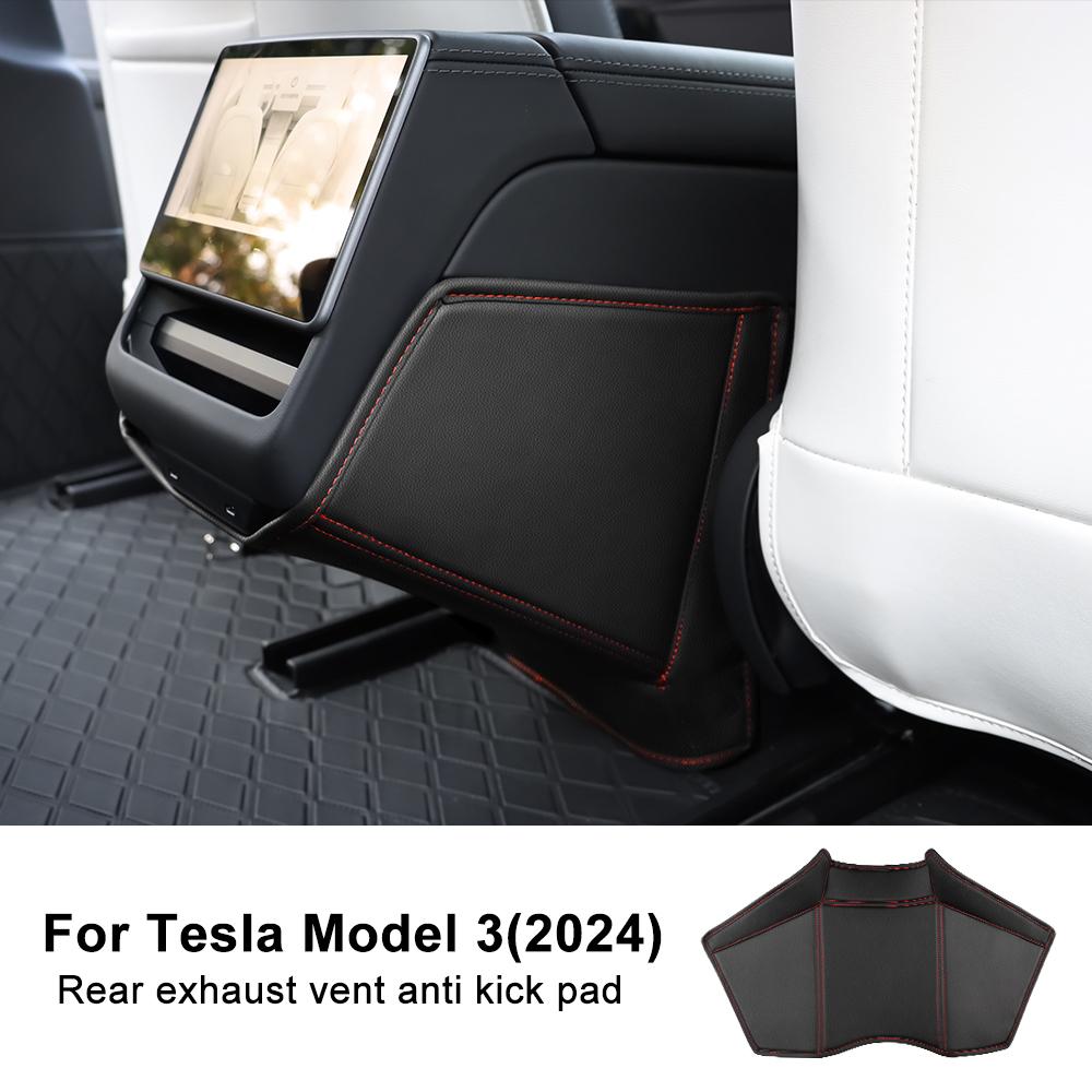 Suede Leather Anti-Kick Door Sticker for Tesla Model 3 Model Y 2017-2026 Interior Protection