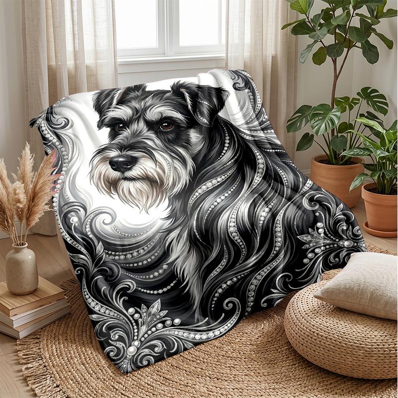 Elegant French Bulldog Portrait Theme blanket Lightweight Warm Flannel Blanket Decorative Throw Blanket for Home Decoration