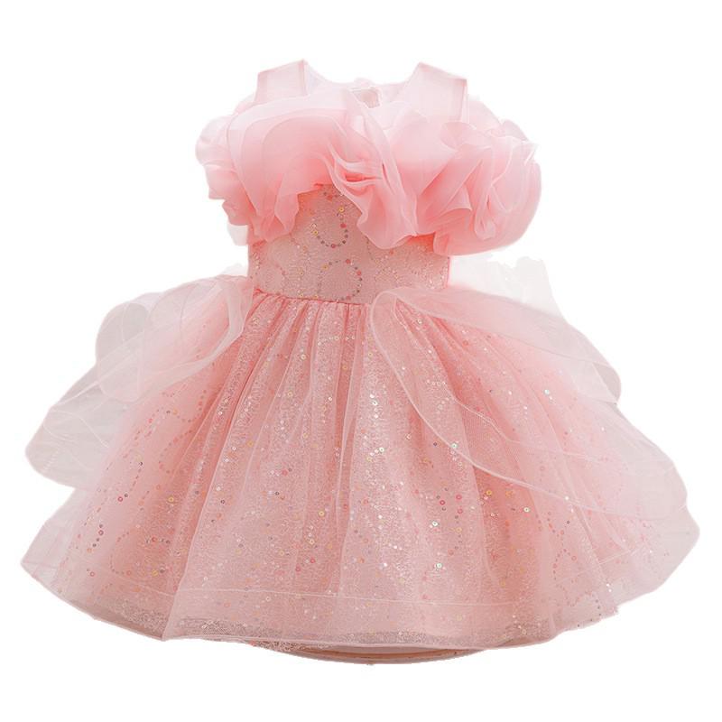 Girls' Formal Princess Dress for First Birthday & Piano Performance