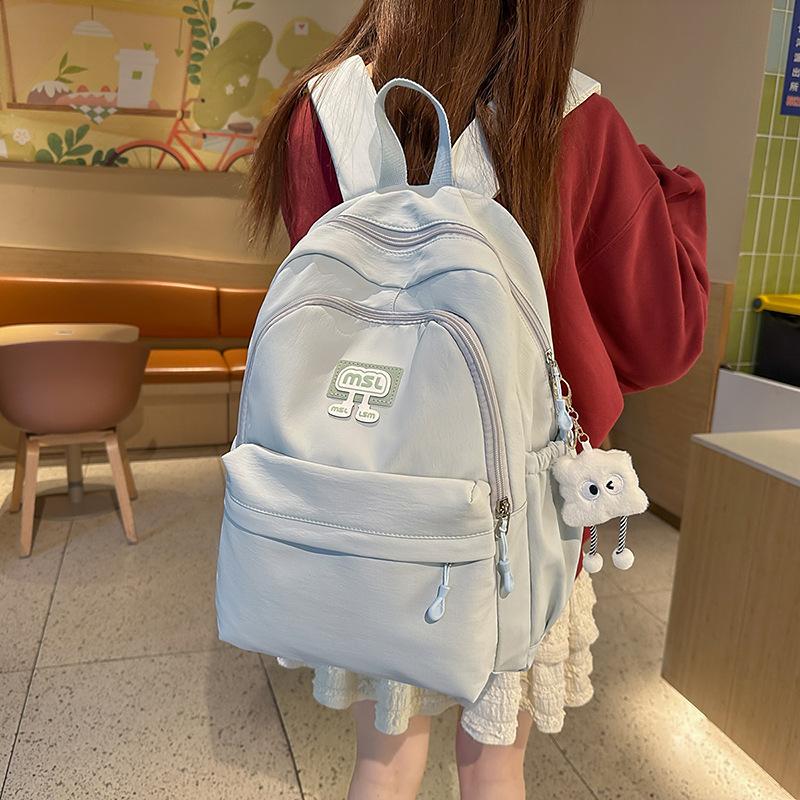Schoolbag Japanese Simple Ins Niche Schoolbag Girls, Junior High School High School College Students Backpack Light Commuter Travel Backpack