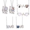Sublimation Blank Photo Pendant Necklace Heat Transfer Bezels Pendant Jewelry