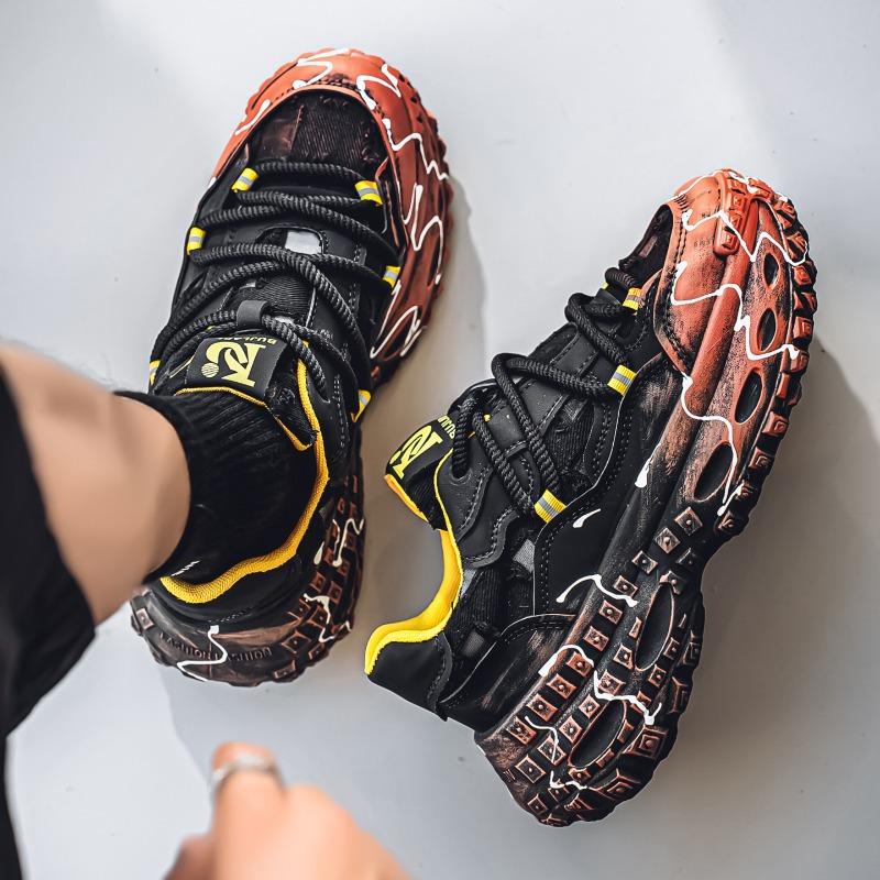 Four Season New Trend Fashionable Casual Style Sports Breathable Thick Sole High Rise Low Top Men's Shoes