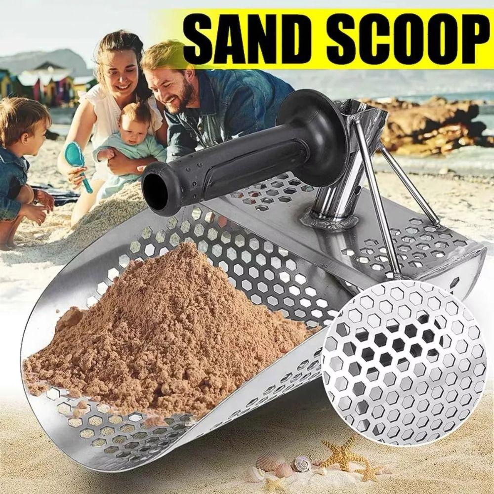Metal Detecting Beach Sand Scoop Stainless Steel Compact and Lightweight Fast Sifting Metal Detector Wear-resistant Rust-proof