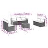 VidaXL Garden Lounge Set with Cushions 8 Pcs, Patio Sofas, Patio Furniture Set, Outdoor Furniture, Grey 3227565
