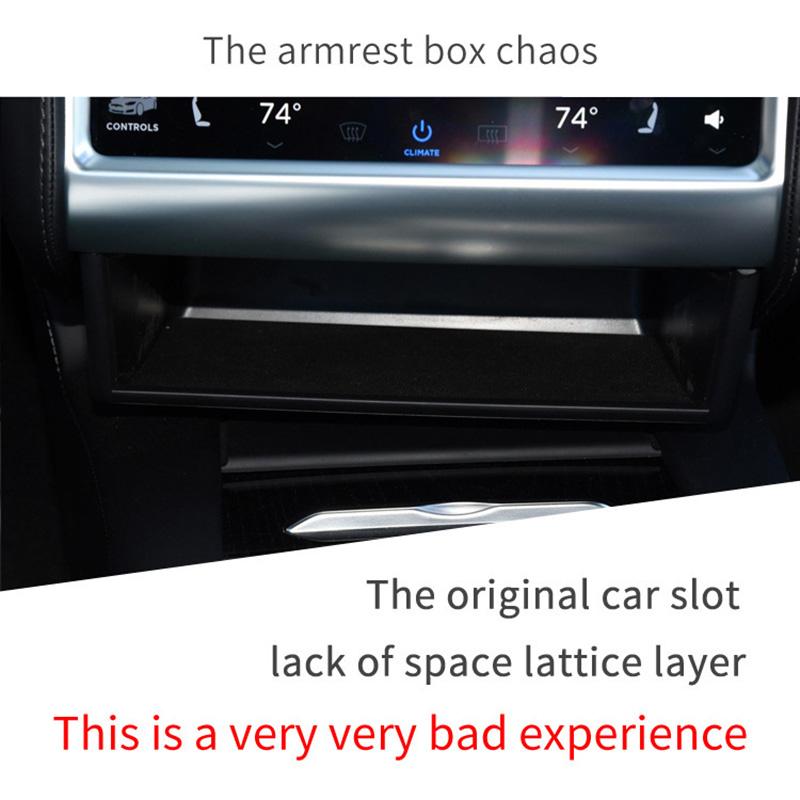Cutie sertar de control central al mașinii Sertar de depozitare pentru tabletă centrală pentru mașină Tava centrală sub cutia bordului pentru accesorii Tesla Model X/S
