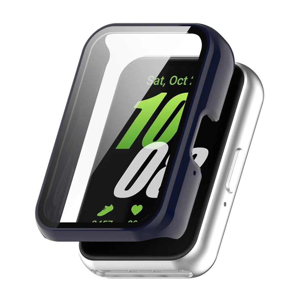 Glass+Case for Samsung Galaxy Fit 3 Accessories 2024 All-around Anti-scratch PC Frame Screen Protective Bumper Galaxy Fit3 Cover