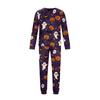 Family Matching Halloween Printed Pajama Set with Long Sleeve Top and Pants
