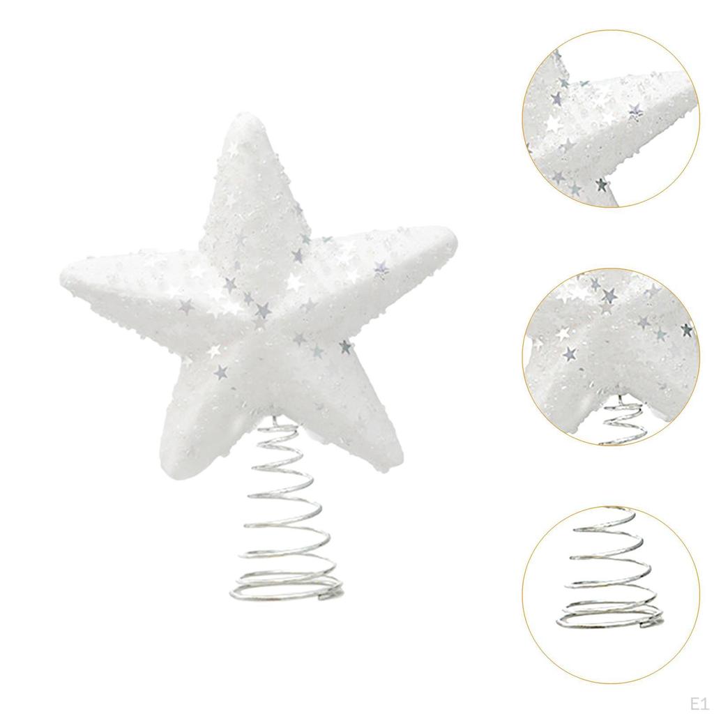Christmas Treetop Star Ornament Tree Topper Glitter Porch Ballroom Venue Holiday Decoration