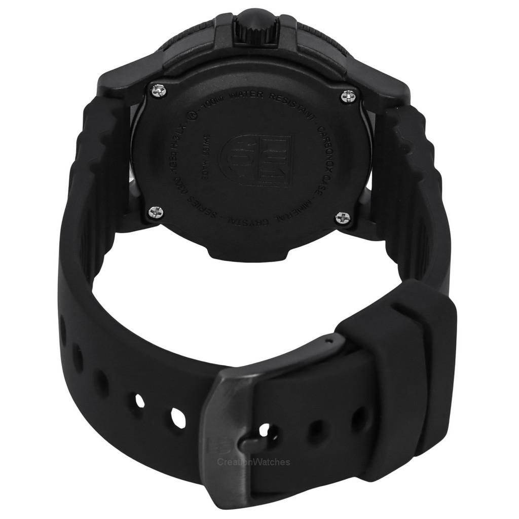 Luminox Orologio da uomo Leatherback SEA Turtle cinturino in silicone quadrante nero al quarzo svizzero XS.0301.BO.L 100M