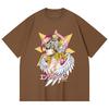 230 g/m² 100% Baumwolle Digimon V5 Angewomon Aufdruck Unisex Schweres Baumwoll-T-Shirt